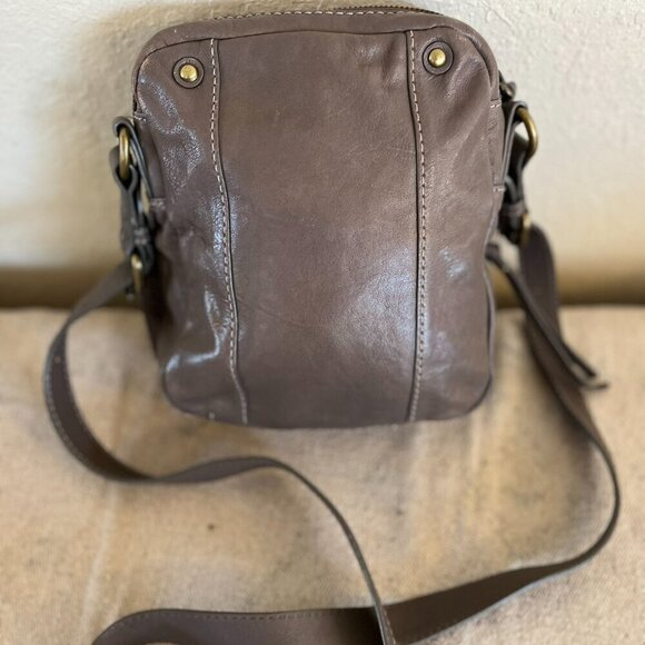 Fossil Bohemian Hippie Brown Leather Morgan Travel Crossbody - Picture 4 of 12